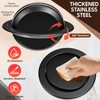 STOBAZA Drop in Trash Chute Round Stainless Steel Countertop Waste