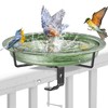 VeyFolzin.st Deck Mounted Bird Bath for Outside, Detachable Birdbath Bowl