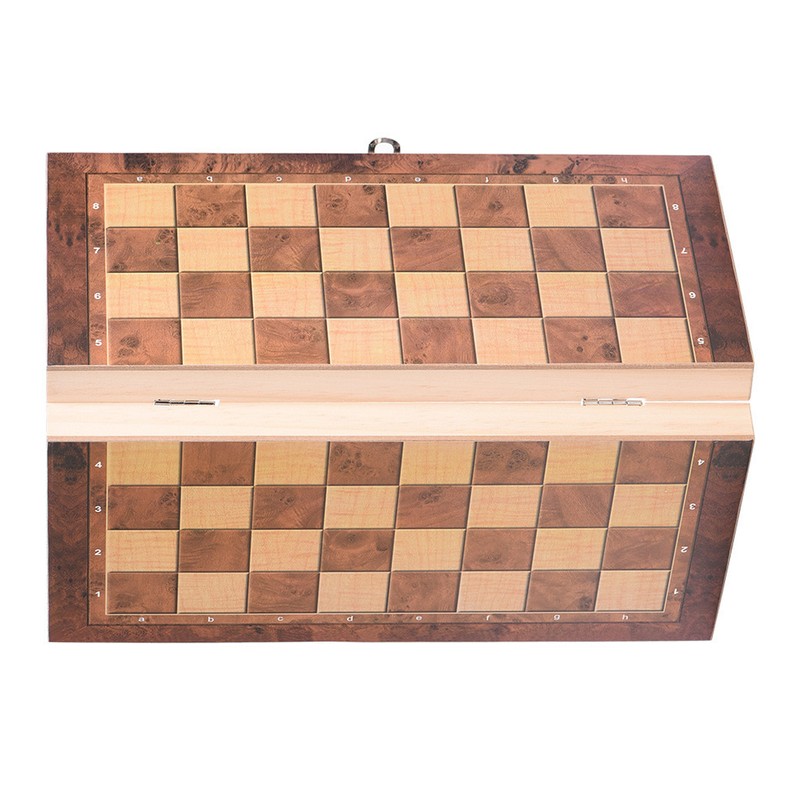 3in1 Portable Wooden Chessboard Folding Board Chess Game For Party