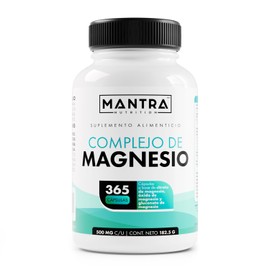 Mantra Nutrition COMPLEJO DE MAGNESIO 365 Cápsulas  Formuladas  Citrato de Magnesio Glicinato Magnesio Glu ato de Magensio y Óxido de Magnesio Mezcla 