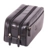 Mens Real Leather Wash Bag Shaving Kit Toiletries Travel Overnight