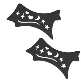 2 Stück Lidschatten Schablone，Wiederverwendbares Augen Make Up Hilfswerkzeug, Schwarz Augen Makeup Schablone For Makeup Lovers And Beginners