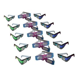Rob's Super Happy Fun Store Fireworks Diffraction Glasses - 20-Pack Rainbow Spectrum/Rave Wave Glasses