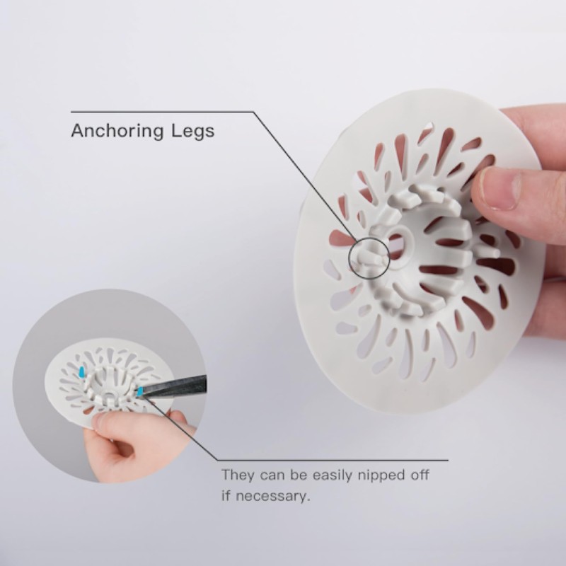 HUROYAMA Hair Catcher, Clogged drains, Messy Cleaning, Soft Silicone, Tool-Free