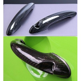 Unicus Door Handle Covers 2X Non-Comfort Access (No Push Button) Compatible with Mini Cooper S Clubman Paceman Roadster R50 R52 R53 R55 R56 R57 R58 R59 R61 (Carbon Effect)