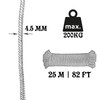 Clothe Washing Line Outside. Braided High-Tenacity Polypropylene Rope Cord. Campervan