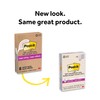 Post-it 100% Recycled Paper Super Sticky Notes, Lined, 4 in.