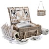 Picnic Basket Set for 4 with Insulated Liner and Waterproof