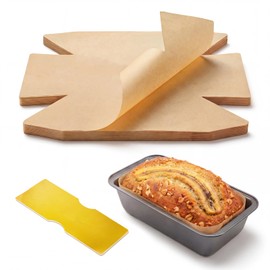 Bake Choice 100 Pcs Loaf Pan Liners for Baking Bread 9x5 Inch, Bread Pan Liners with Cardboard Formers, Non-Stick Pre Cut Unbleached Parchment Paper for Loaf Pan