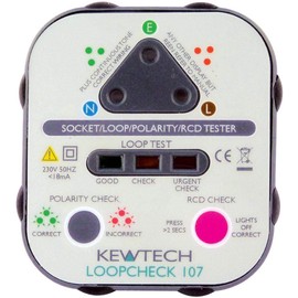 Socket Tester, 13A UK | Mains Socket Test, 1 X Qty - LOOPCHECK107