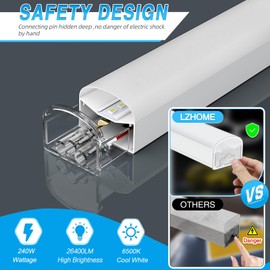 LZHOME Hexagon Garage Lights: 6500K Cool White 3 Grid Hex LED Garage Light, 16 Packs LED Light, Super Bright Honeycomb Ceiling Llight for Car Detailing Workshop Basement Gym Barber