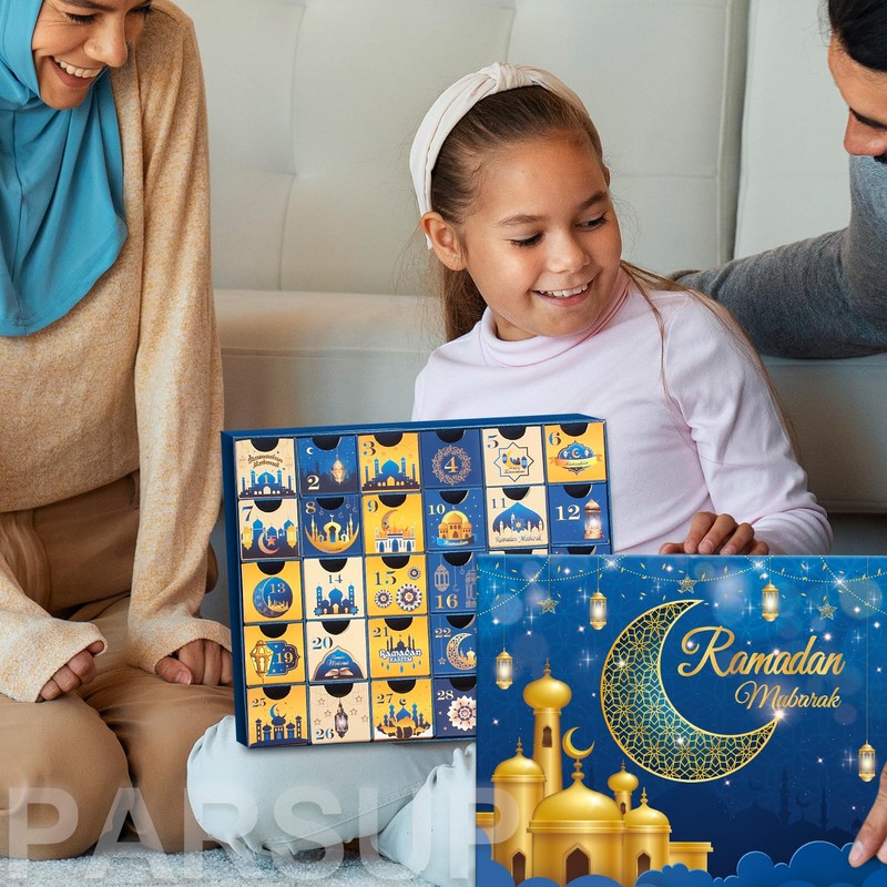 Ramadan Advent Calendar with Drawers, 30 Empty Boxes for 30