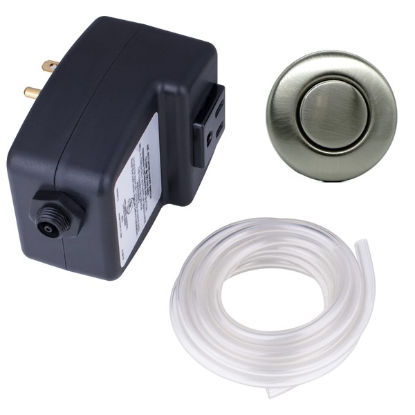 Mr. Scrappy 20-MSAS-65-BN Single Outlet Garbage Disposal Air Switch, Kitchen
