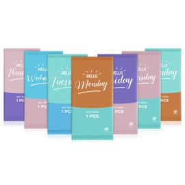 7 Days Hand Wipes | Wet Wipes Individually Wrapped | Hand Sanitizer Wipe | Travel Essentials | Work Classroom Must Haves| 2 Pack 112 Counts