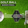 PATIKIL 2 Pcs Golf Ball Marker Stencil 360 Degree Triple
