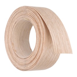 QUARKZMAN Wood Veneer Edging Tape 25ft x 1.5" Wood Veneer Strips for Cabinet Repair Furniture Restoration Red Oak