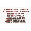 Auto 6PCS 11-19 Gloss Black Red GMC Sierra Denali Duramax
