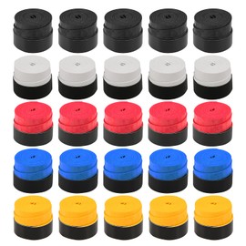 Zwbfu Paquete de 25 empuñaduras de Raqueta de Tenis Antideslizantes empuñaduras de Raqueta de bádminton Cinta Antideslizante con sobregrip para el Sudor
