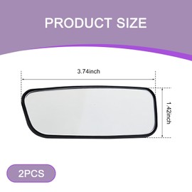 leechio 2 PCS Car Blind Spot Mirror, Rectangular Adjustable HD Auxiliary Reversing Mirror, Curved Wide Angle Expanded View Self-adhesive Side Mirror, Universal for Cars Spot Mirror(Black)