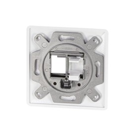 LogiLink NK4059 Flush-Mounted Box for 2 Keystone Modules, Straight Outlet, Signal White
