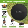 48" Fire Pit Mat for Solo Stove Bonfire, Round Under