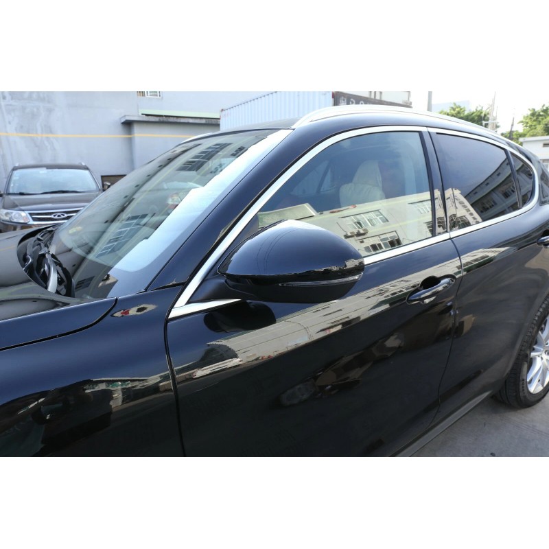 car-attention 2PC Piano Black Side Rearview Mirror Caps Cover For