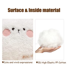 Mislaxy Cute Plush Cushion, Sofa Cushion, Cuddly Toy, Kawaii Soft Sofa Decoration, Gifts for Birthday, Christmas, 35 x 27 cm (Rabbit)