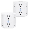 LENCENT 2X Cargador de Pared 1875W, Extensor de Enchufe con