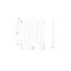 200x200mm (8x8") Sliding Grille Made of Sheet Steel – White