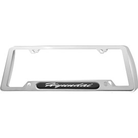 RFUTRNVBC Stainless Steel License Plate Frame Cover Holder for Hyundai Chrome