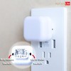 myCozyLite Dual Light Night Light Plug in, Red and Blue