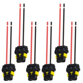 WMYCONGCONG Pack of 6 9005 9006 Wiring Harness Socket Adapter Plug for Headlight Fog Light