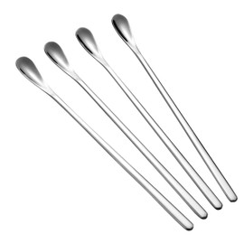 Ice Tea Spoon, Long Spoon, 4-Piece Stainless Steel Mixing Spoon for Coffee, Tea, Drinks, Cocktail (LL4)