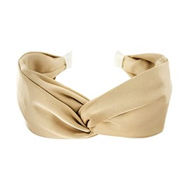 axy Wide Hair Band with Refined Knots - Satin Covered - Women's Headband Hair Accessories HRD3 (Black)