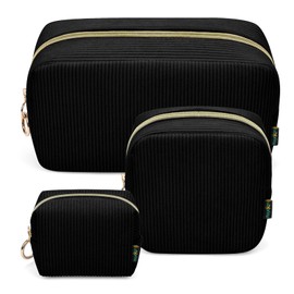 Small Cosmetic Bag Make Up Bag for Handbag Women Ladies Mini Cosmetic Bag Cord Makeup Bag Portable Travel Toiletry Bag for Toiletries with Zip Organiser Birthday (Beige), E-black, Cosmetic bag