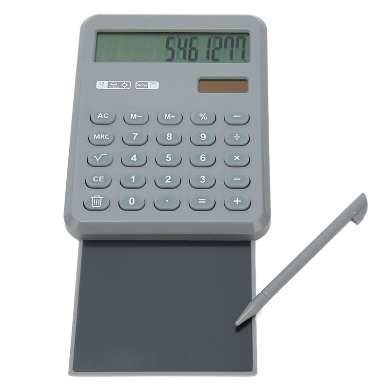 Calculator with Notepad 12 Digits Large Display Support Solar and