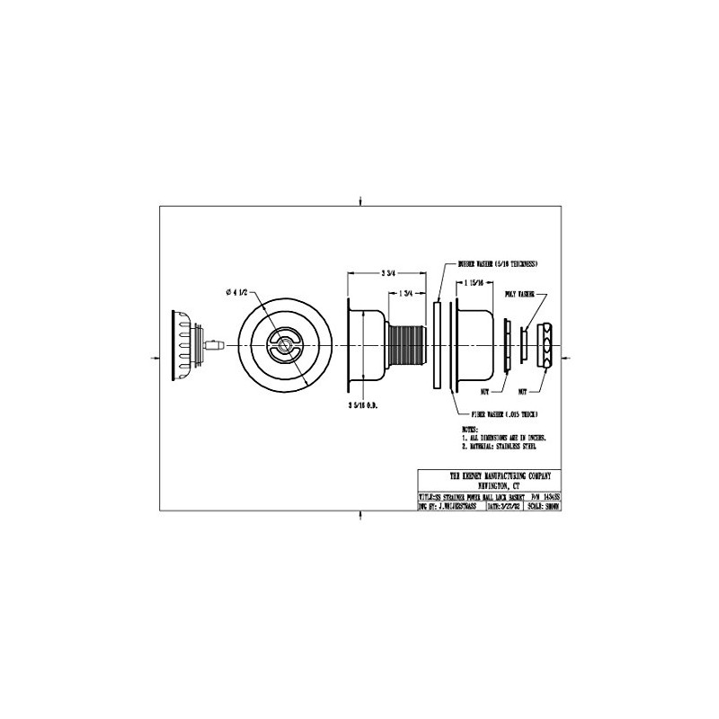 Keeney 1434SS Deep Cup Sink Strainer with Power Ball Basket,