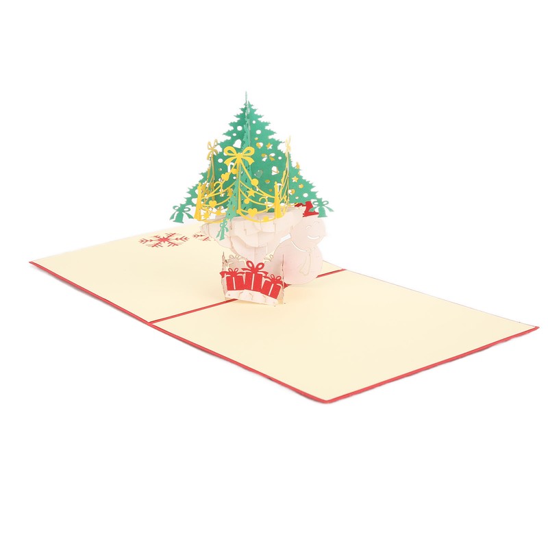 Greeting Card Three Dimensional Christmas Special Shape Decorative Paper with