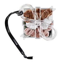 Bella Tangle Free Scrunchie Hair Tie Accessory in Ornament for Gift Basket or Stocking Stuffer, Small Velvet Assorted Champagne Colors - PACK OF 5