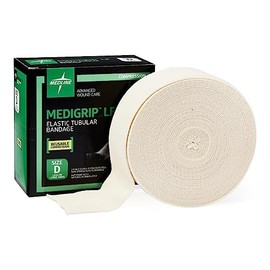 Medline Medigrip LF Elastic Tubular Support Bandages, 1 Roll, Size D: 3"W x 11 yd.