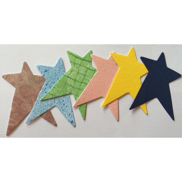 Craft-N-Shed Handmade STAR PRIMITIVE Die-cuts(12pc)