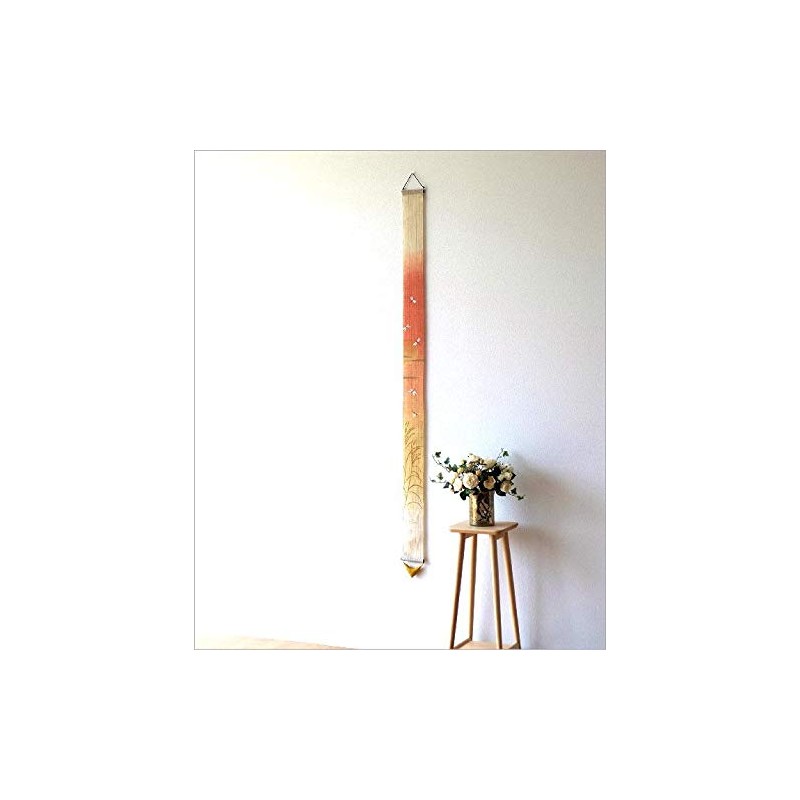 wlj5394 Tapestry Stylish Japanese Modern Linen Vertical Thin Tapestry Akane