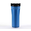 Hydronix HF3-10BLBK34 10" Blue Housing with Black Rib Cap, 3/4"