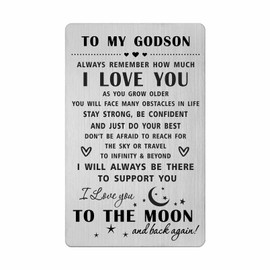HYHYDHP Godson Gifts Wallet Card, Godson Christening Gifts Cards, Godson Birthday Card, Christmas Presents Ideas