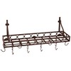 Old Dutch Bookshelf Pot Rack, 36.25x9x12, Bronze