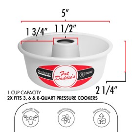 Fat Daddio's RMP-5 Anodized Aluminum Small Ring Mold Pan, 5 x 2.25 inch, Silver
