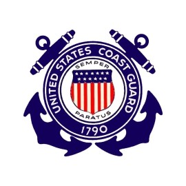 BIKERSTUFFUS VINTAGE COAST GUARD ANCHORS EMBLEM STICKER - US MILITARY 1790 STICKER LAPTOP