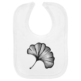 Azeeda 'Ginkgo Leaf' Soft Cotton Baby Bib (BI00059438)
