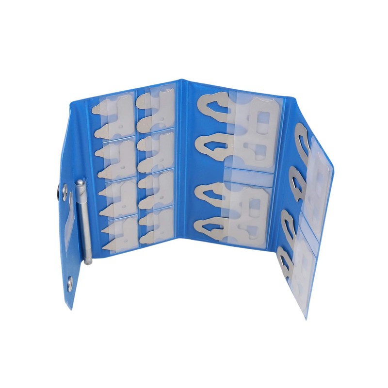 Accusize Industrial Tools 25 Pc Radius Gage Set, Fractional, 1/64-1/2''