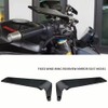 VRWEARE Large Size Motorcycle Wing Rearview Mirrors with 8mm &